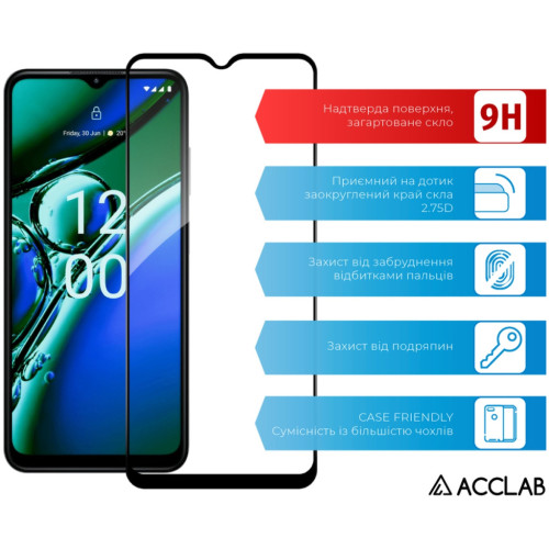 Скло захисне ACCLAB Full Glue Nokia G42 5G Black (1283126582097) – ACCLAB (вид 2)