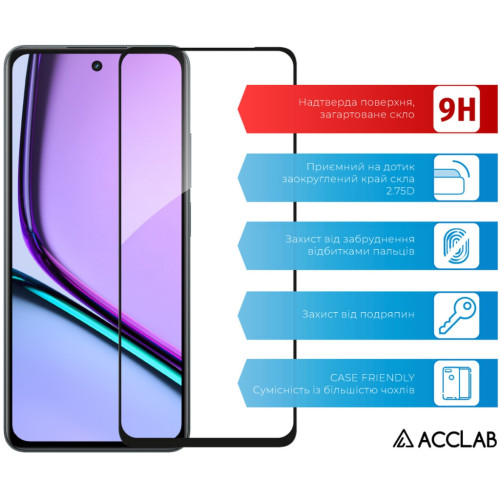Скло захисне ACCLAB Full Glue Realme C67 Black (1283126590078) – ACCLAB (вид 2)