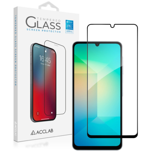 Скло захисне ACCLAB Full Glue Samsung A06 5G Black (1283126612978) – ACCLAB