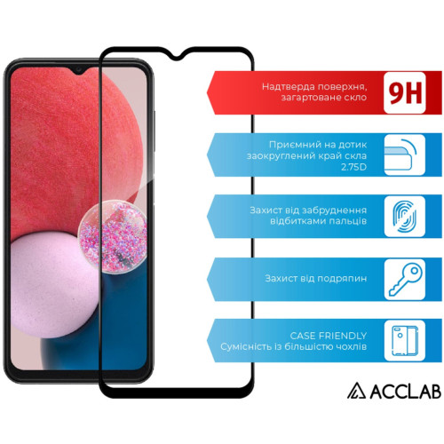 Скло захисне ACCLAB Full Glue Samsung A13 4G Black (1283126524219) – ACCLAB (вид 2)