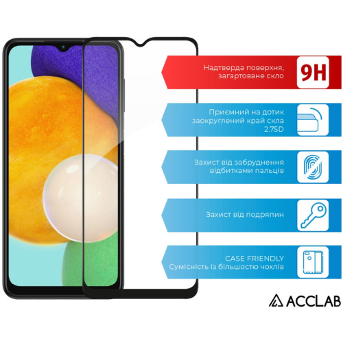 Скло захисне ACCLAB Full Glue Samsung A13 5G Black (1283126519017) – ACCLAB (вид 2)