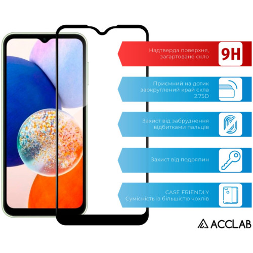 Скло захисне ACCLAB Full Glue Samsung A15 Black (1283126583032) – ACCLAB (вид 2)