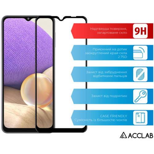 Скло захисне ACCLAB Full Glue Samsung A32 Black (1283126510533) – ACCLAB (вид 2)