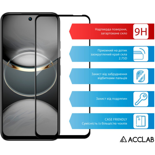 Стекло защитное ACCLAB Full Glue Tecno Spark 30C Black (1283126599347) – ACCLAB (вид 2)