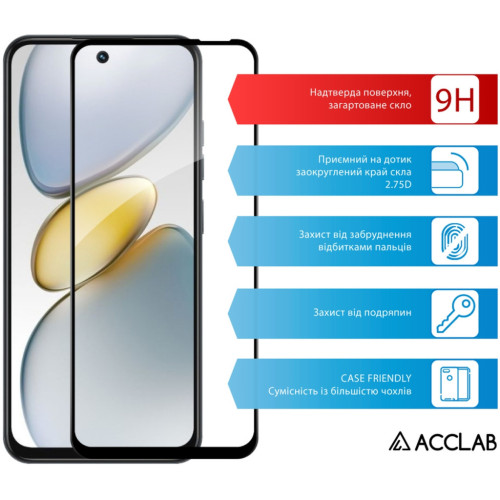 Стекло защитное ACCLAB Full Glue Tecno Spark Go 1 Black (1283126607745) – ACCLAB (вид 2)