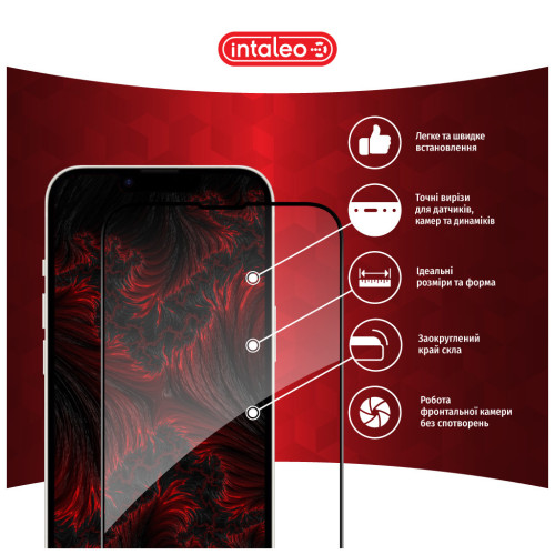 Скло захисне Intaleo Full Glue Apple iPhone 16E Black (1283126614316) – Intaleo (вид 2)
