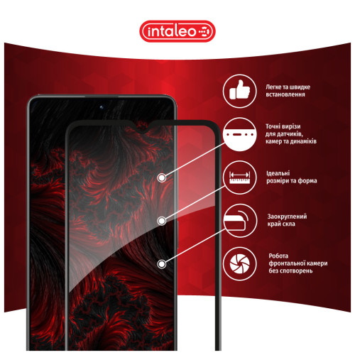 Стекло защитное Intaleo Full Glue Xiaomi Poco C50 Black (1283126589683) – Intaleo (вид 2)