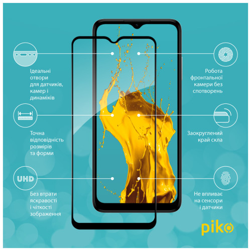 Скло захисне Piko Full Glue Nokia C22 Black (1283126582318) – Piko (вид 1)