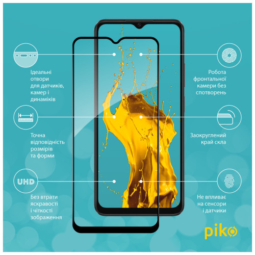Скло захисне Piko Full Glue Oppo A38 5G Black (1283126582509) – Piko (вид 1)