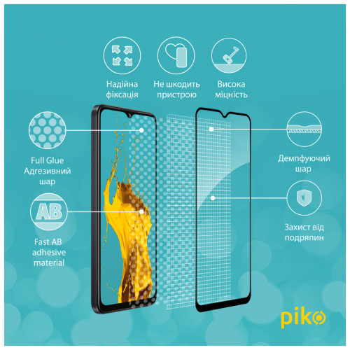 Скло захисне Piko Full Glue Oppo A38 5G Black (1283126582509) – Piko (вид 2)