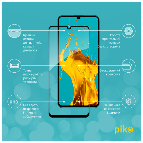 Скло захисне Piko Full Glue Realme C63 Black (1283126594984) – Piko (вид 1)