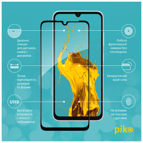 Скло захисне Piko Full Glue Samsung A05S Black (1283126581922) – Piko (вид 1)