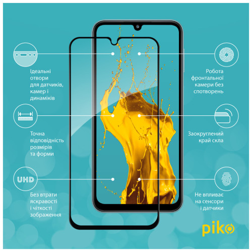 Скло захисне Piko Full Glue Samsung M34 5G Black (1283126575778) – Piko (вид 1)