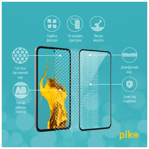 Скло захисне Piko Full Glue Samsung M35 Black (1283126593871) – Piko (вид 2)