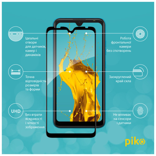 Скло захисне Piko Full Glue Tecno Pop 5 Black (1283126515484) – Piko (вид 1)