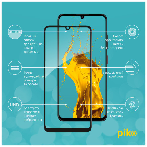 Скло захисне Piko Full Glue ZTE Blade A35 Black (1283126598623) – Piko (вид 1)