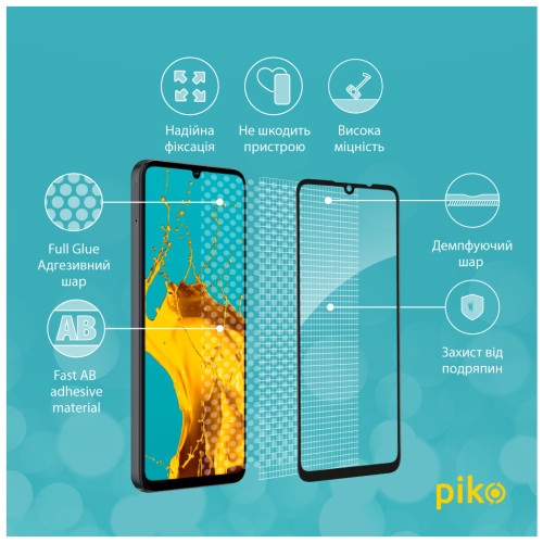 Скло захисне Piko Full Glue ZTE Blade A35 Black (1283126598623) – Piko (вид 2)