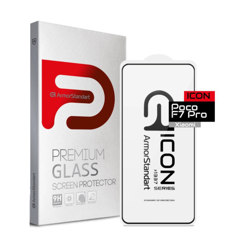 Скло захисне Armorstandart Icon Xiaomi Poco F7 Pro Black (ARM80410) – Armorstandart