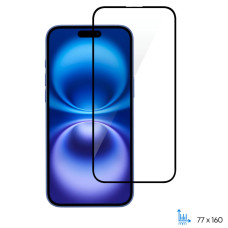 Скло захисне 2E Apple iPhone 16 Plus(6.7) 2.5D FCFG black (2E-IP-16PL-6.7-SMFCFG-BB)