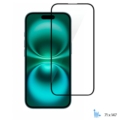 Стекло защитное 2E Apple iPhone 16 2.5D FCFG black (2E-IP-16.-6.1-SMFCFG-BB) – 2E