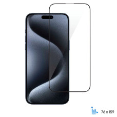 Скло захисне 2E iPhone 15 Pro Max 2.5D FCFG black (2E-IP-15PM-6.7-SMFCFG-BB)