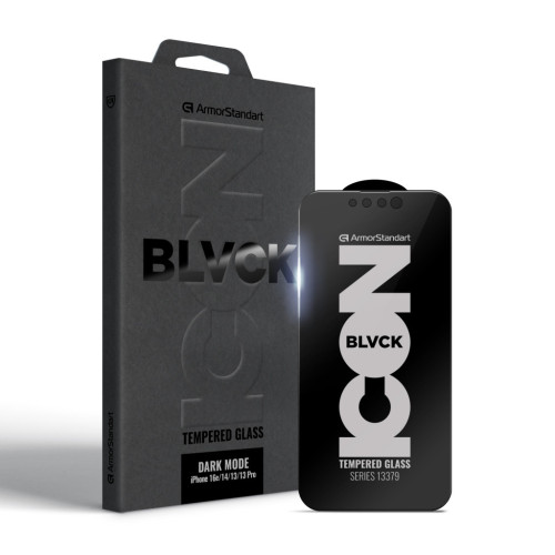 Стекло защитное Armorstandart Dark Mode Apple iPhone 16e/14/13/13 Pro (ARM85814) – Armorstandart