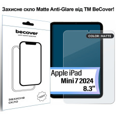 Скло захисне BeCover Matte Anti-Glare Apple iPad Mini 7 2024 (713703)