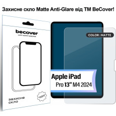 Скло захисне BeCover Matte Anti-Glare Apple iPad Pro 13" M4 2024 (713708)
