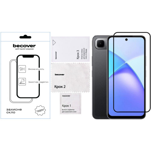 Скло захисне BeCover Infinix Smart 10 Plus (X6725B) Black (713726) – BeCover (вид 1)