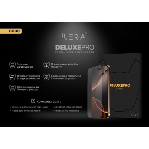 Стекло защитное iLera DeLuxe Original Glass iPhone 15 (ILFCDL15) – iLera (вид 2)