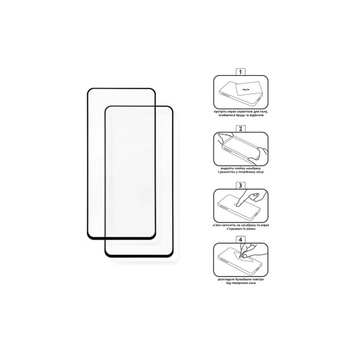 Стекло защитное XoKo Full Cover Ultra-Thin Vivo Y20/ Y20i/ Y21/ Y33s Black 2 pcs (XK-FCU-VO-Y20) – XoKo (вид 1)