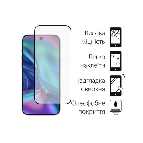 Скло захисне Dengos Full Glue iPhone 17 Pro Max Black (TGFG-410) – DENGOS (вид 1)