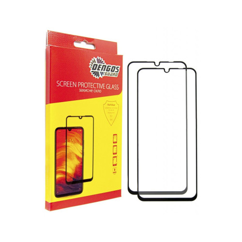 Стекло защитное Dengos Samsung Galaxy A07 Black 2 pcs (DG-TG2P-81) – DENGOS