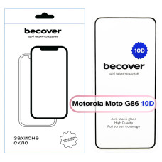 Скло захисне BeCover 10D Motorola Moto G86 Black (713743)