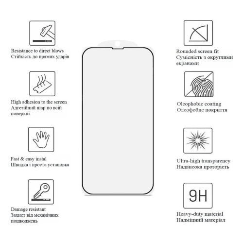 Скло захисне Drobak Matte Gllass A+ Apple iPhone 16e (595985) – Drobak (вид 1)