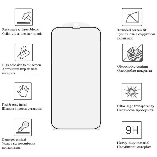 Скло захисне Drobak Matte Ceramics Anty Spy Apple iPhone 16e (595987) – Drobak (вид 1)