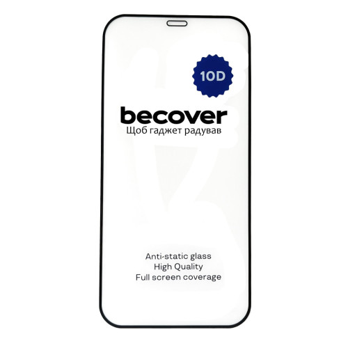 Скло захисне BeCover Apple iPhone 12 Pro 10D Black (711512) – BeCover (вид 2)