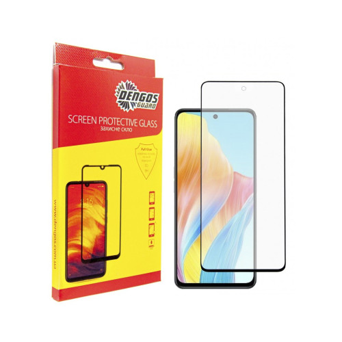 Стекло защитное Dengos Full Glue Oppo A98 5G (black) (TGFG-293) – DENGOS