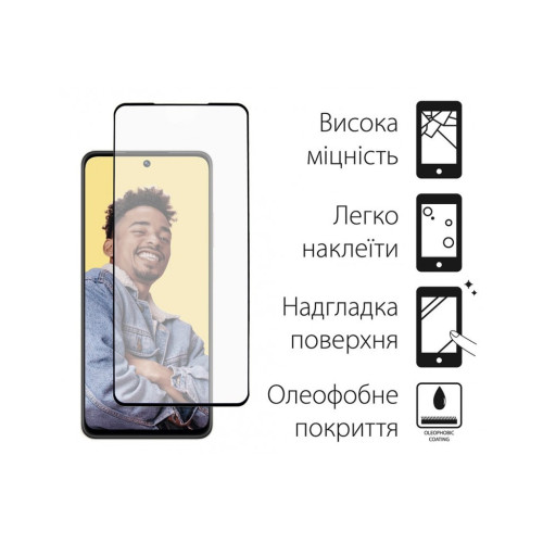 Стекло защитное Dengos Full Glue Realme C55 (black) (TGFG-283) – DENGOS (вид 1)