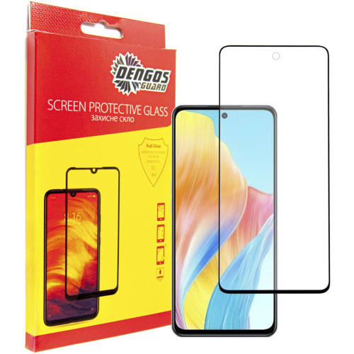 Скло захисне Dengos Full Glue Oppo A58 4G (black) (TGFG-317) – DENGOS