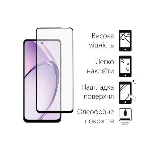 Стекло защитное Dengos Full Glue OPPO A40m Black (TGFG-413) – DENGOS (вид 1)