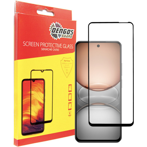 Стекло защитное Dengos Full Glue Realme C75 Black (TGFG-401) – DENGOS