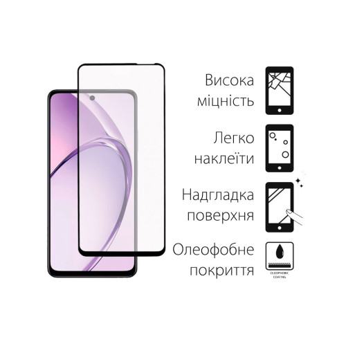 Скло захисне Dengos Oppo A40m Black 2 pcs (DG-TG2P-80) – DENGOS (вид 1)