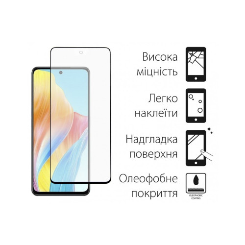 Стекло защитное Dengos Oppo A5 4G Black 2 pcs (DG-TG2P-78) – DENGOS (вид 1)