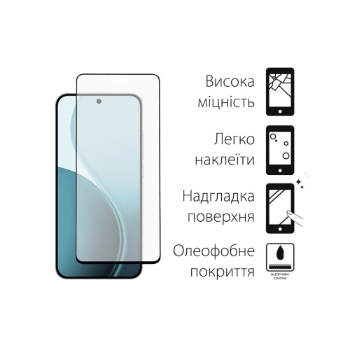 Стекло защитное Dengos Full Glue OPPO Reno14 5G Black (TGFG-418) – DENGOS (вид 1)