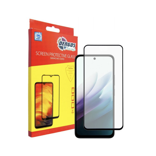 Скло захисне Dengos Full Glue Xiaomi Redmi 15 Black (TGFG-416) – DENGOS