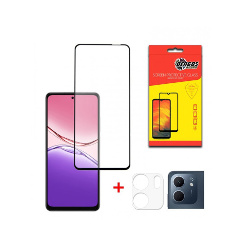 Скло захисне Dengos Kit for OPPO A5x + camera glass Black (DG-TGSCP-11) – DENGOS