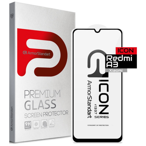 Стекло защитное Armorstandart Icon Xiaomi Redmi A3 Black (ARM74452) – Armorstandart
