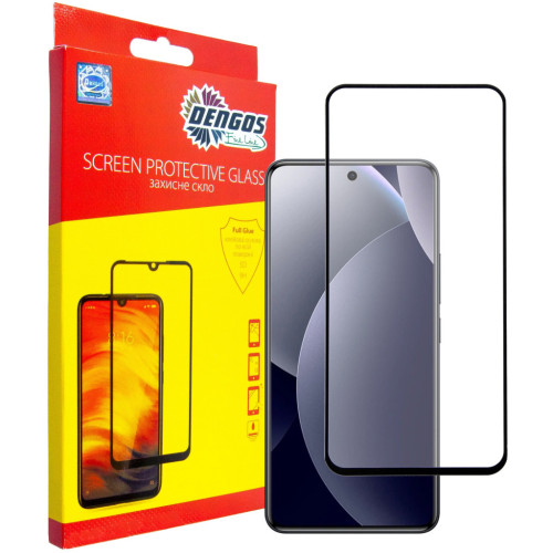 Стекло защитное Dengos Full Glue Xiaomi Redmi Note 15 Pro 5G Black (TGFG-427) – DENGOS