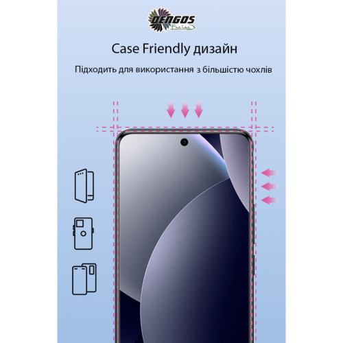 Стекло защитное Dengos Full Glue Xiaomi Redmi Note 15 Pro 5G Black (TGFG-427) – DENGOS (вид 2)